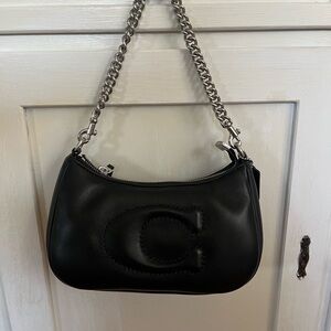 Coach Black Leather Shoulder Bag